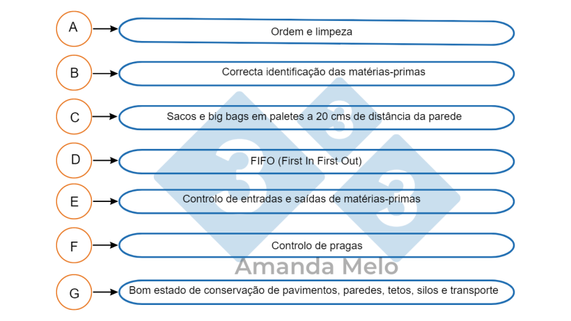 Figura 6:&nbsp;Pontos cr&iacute;ticos do armazenamento de mat&eacute;rias-primas.&nbsp;
