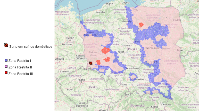 African swine fever outbreaks in Poland in 2023. Source: Chief Veterinary Inspectorate.