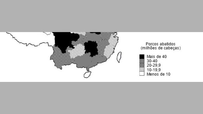 Producción porcina en China en 2009
