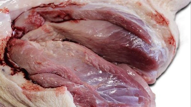 Palidez pronunciada del M. semimembranosus