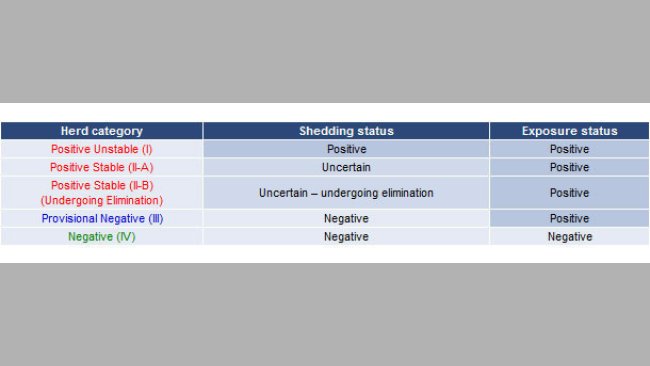 Clasificación de granjas reproductoras según la excreción y la exposición respecto a PRRSv