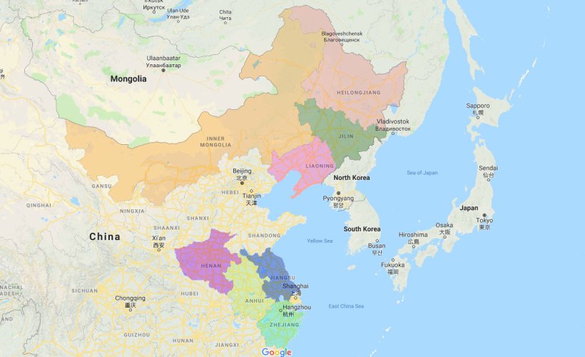 Affected provinces
