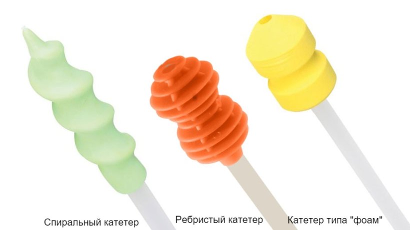 Фото 2. На рынке присутствуют несколько типов катетеров. Использование при цервикальном введении различное, в зависимости от катетера. Важно регулировать введение в соответтвие с типом катетера.&nbsp;
