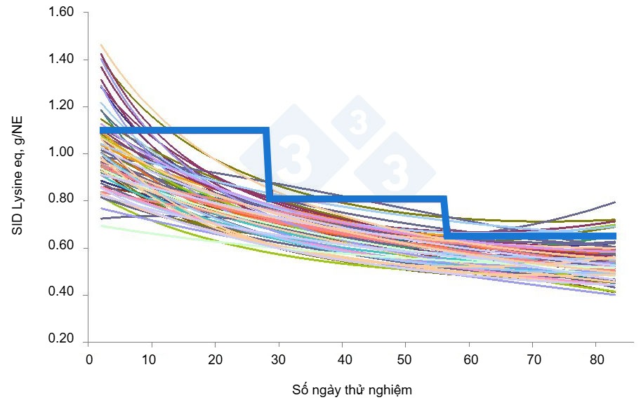 Estimated requirements for standardized digestible ileal lysine for individual pigs
