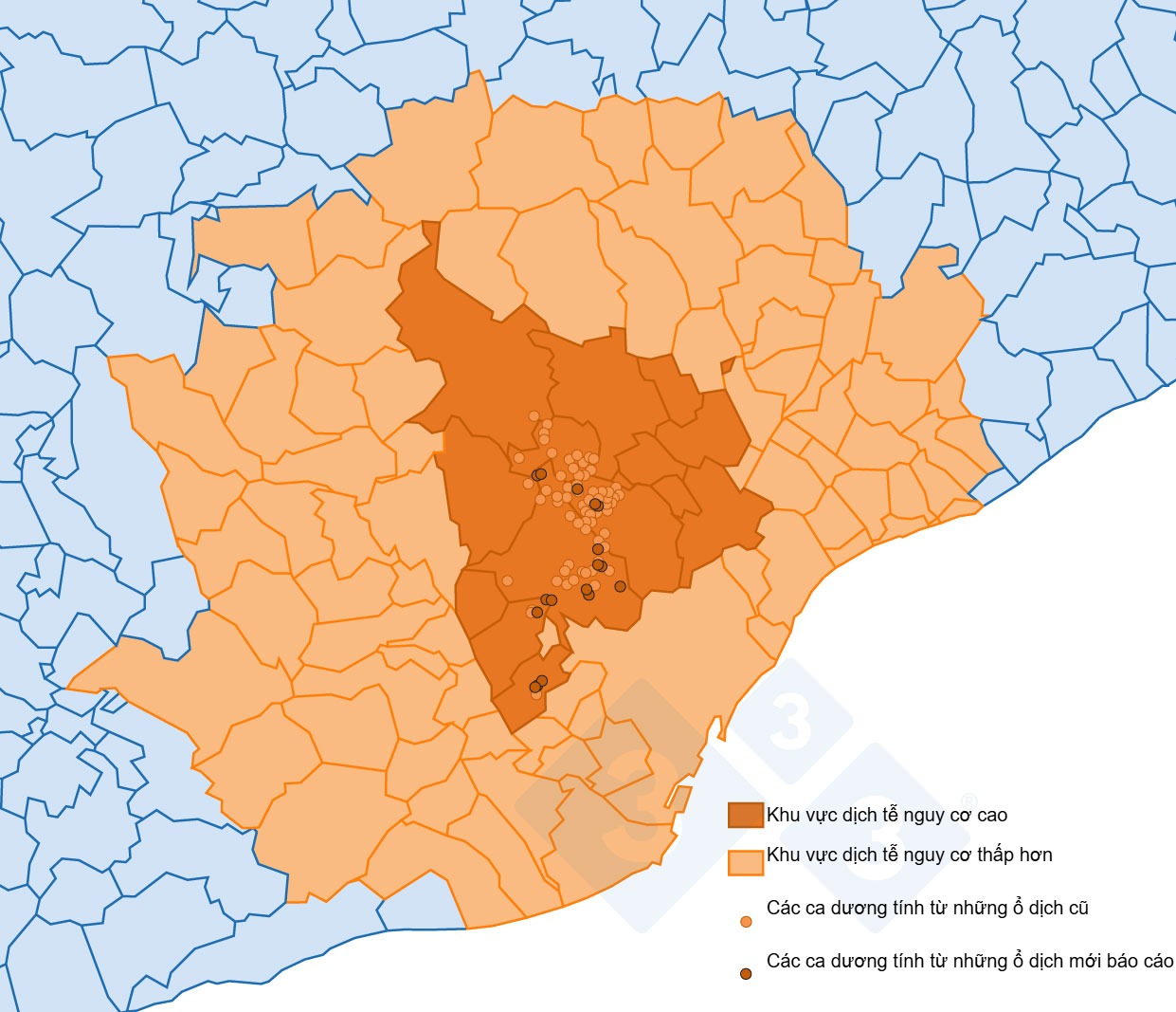 Map of new ASF outbreaks in Spain