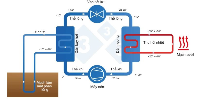 Sơ đồ nguyên lý hoạt động của hệ thống làm mát phân lỏng. Nguồn: IFIP.