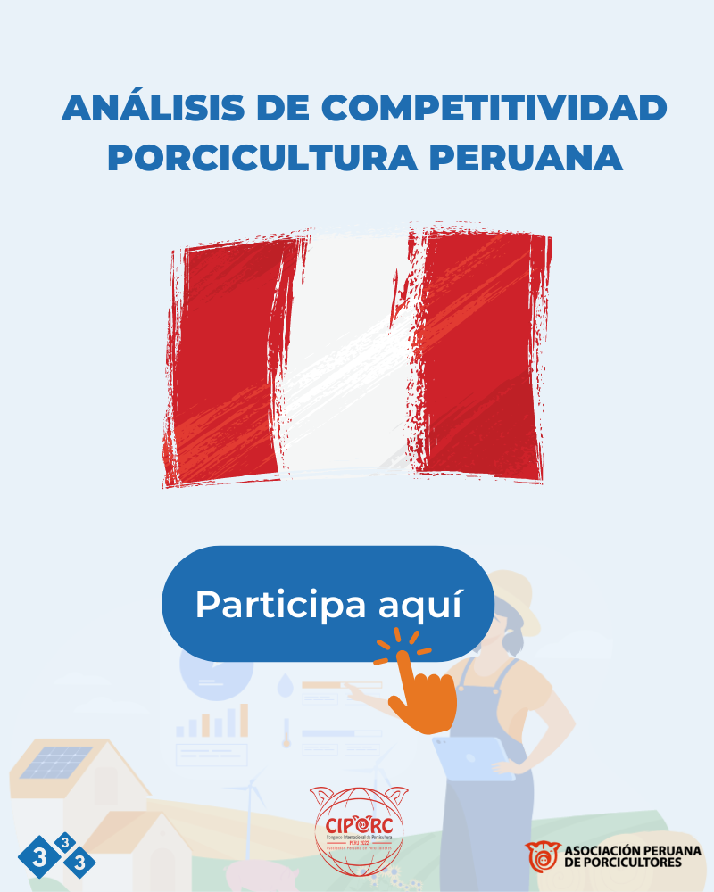 Te invitamos a participar en esta breve encuesta sobre la competitividad de la porcicultura peruana, con el respaldo de ASOPORCI