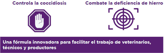 Controla la coccidiosis y combate la deficiencia de hierro