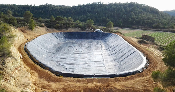 Balsas para agua o purines