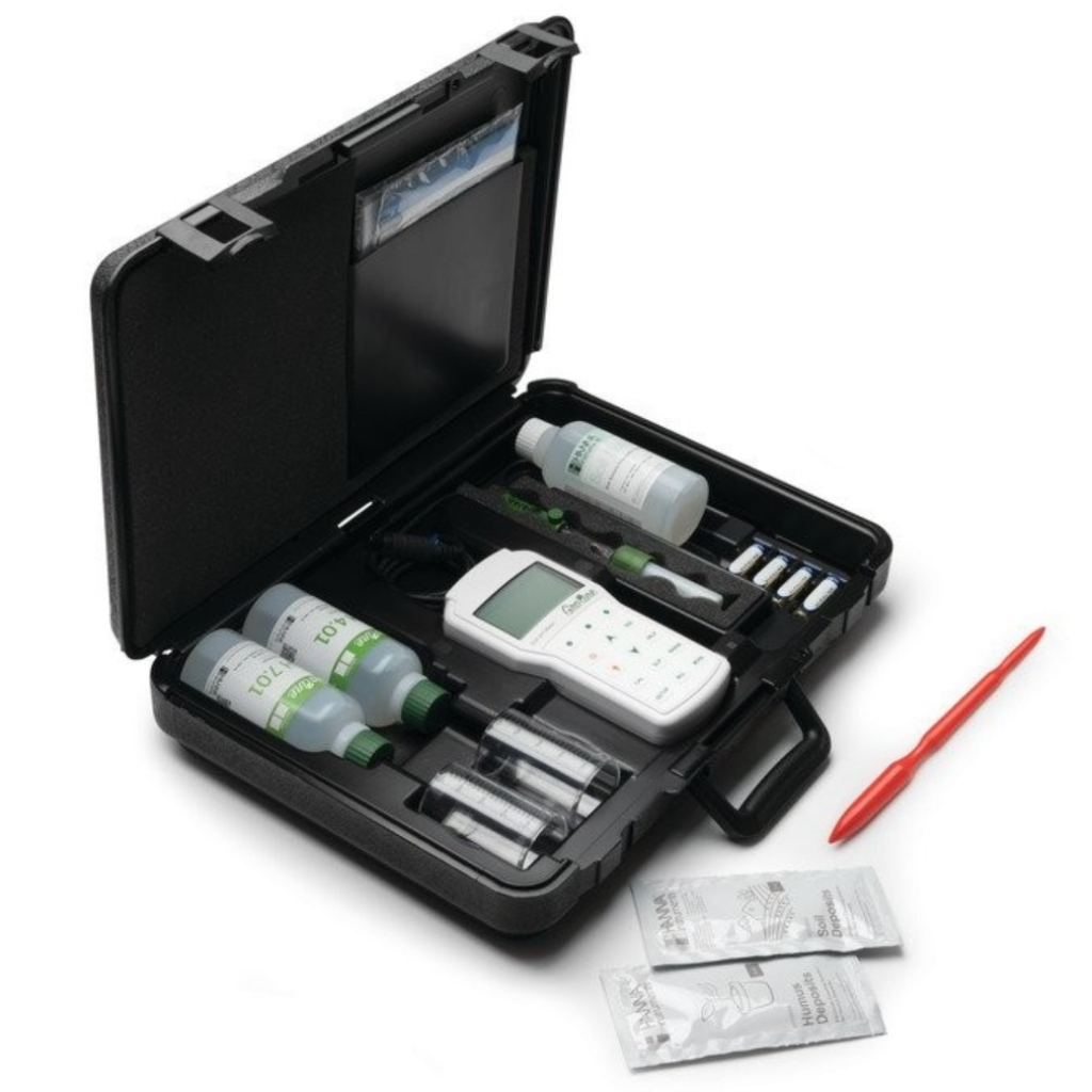 Hanna HI98168 Portable pH Meter pH/mV/Temp with Glass Electrode, Designed for Soil Measurements