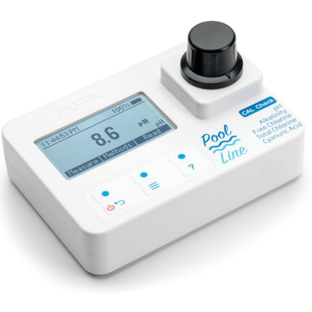 Hanna HI971044 Pool Line Portable Photometer (Free and Total Chlorine/pH/Cyanuric Acid/Alkalinity)