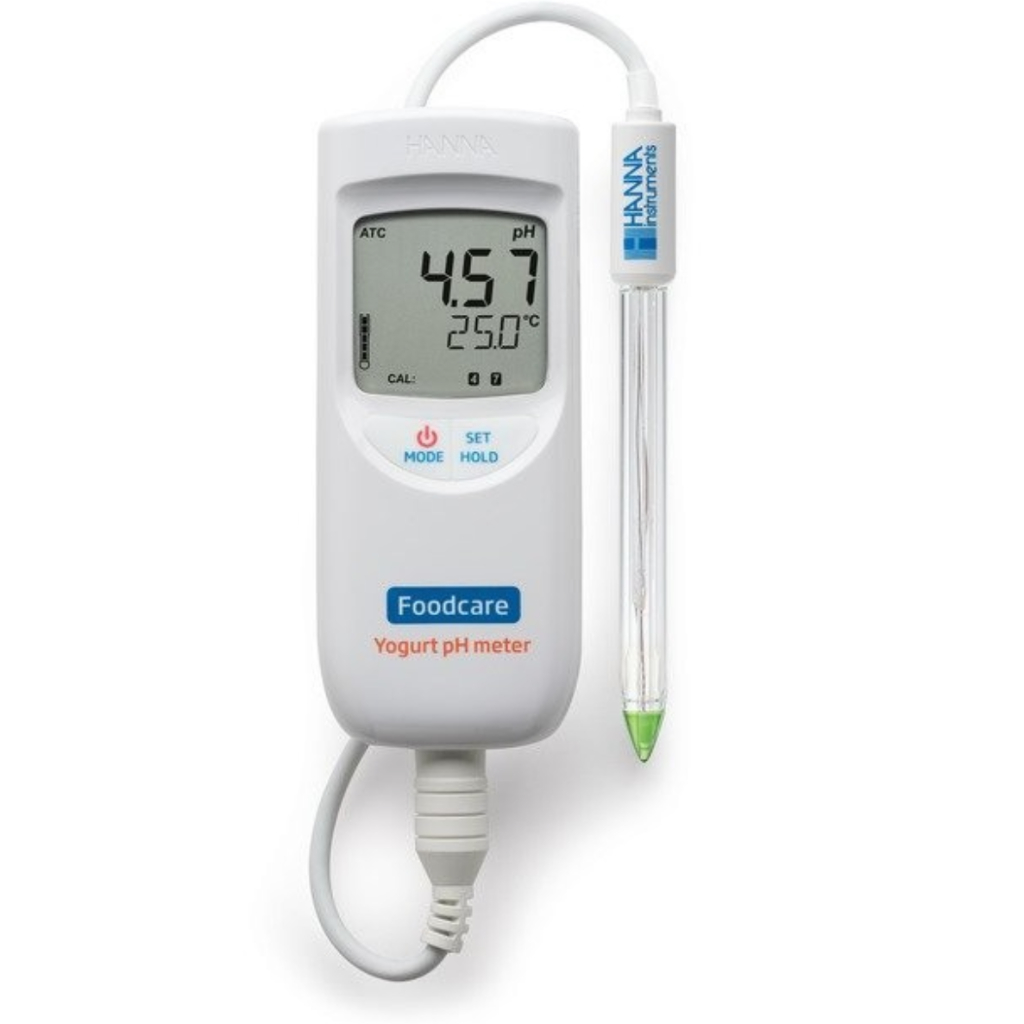 Hanna HI99164 Portable pH Meter (pH/Temp) Waterproof with Glass Electrode for Semi-Solids