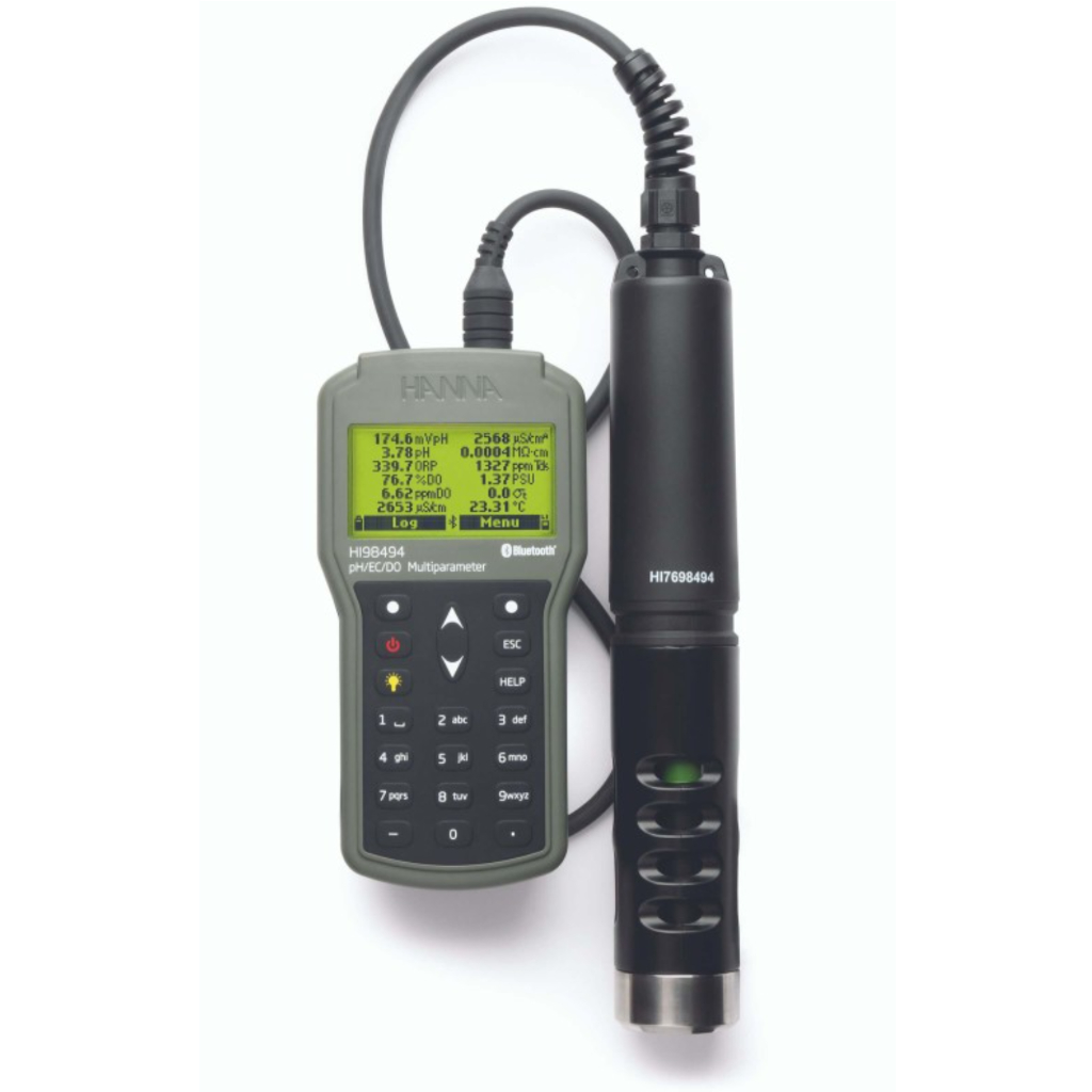 Hanna HI98494 przenośny wieloparametrowy optyczny miernik pH/EC/OD z Bluetooth