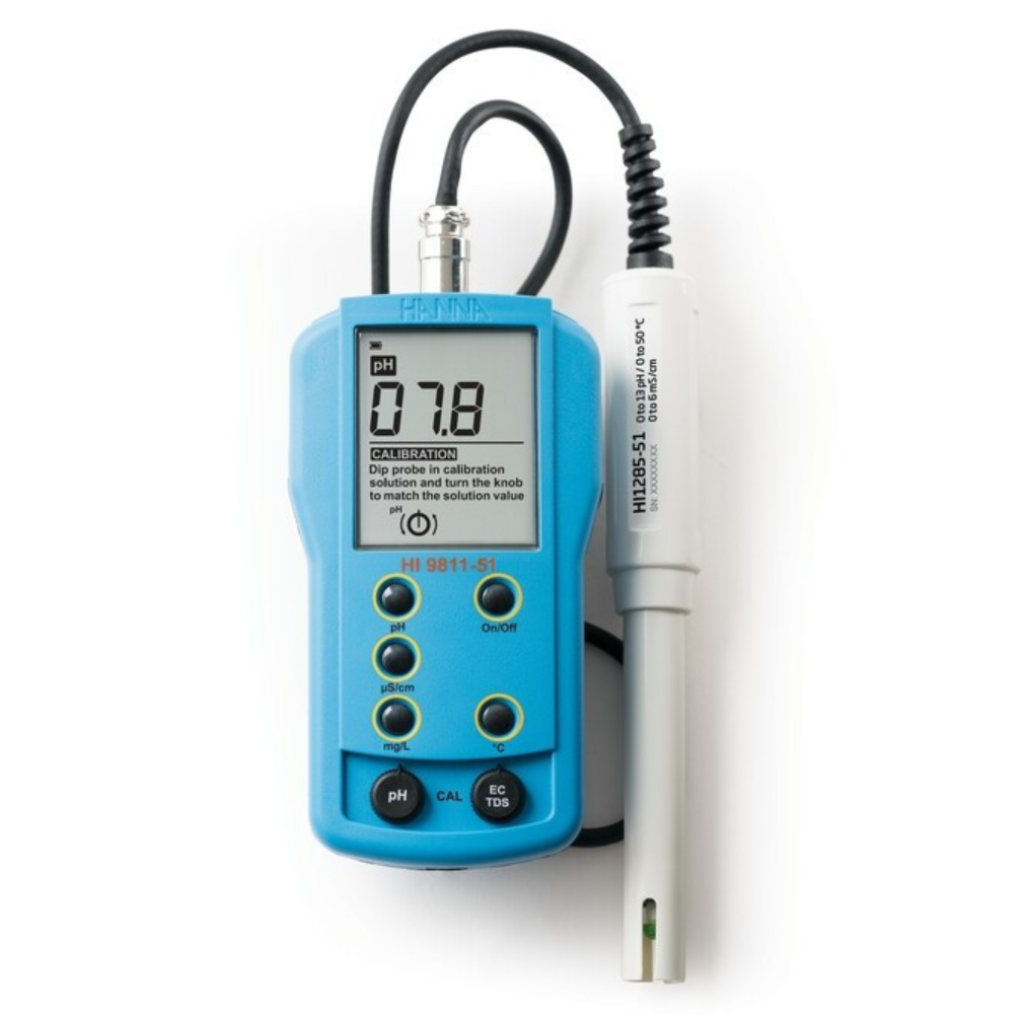 Hanna HI9812-51 Portable Multiparameter pH/EC/TDS/Temp Manual Calibration