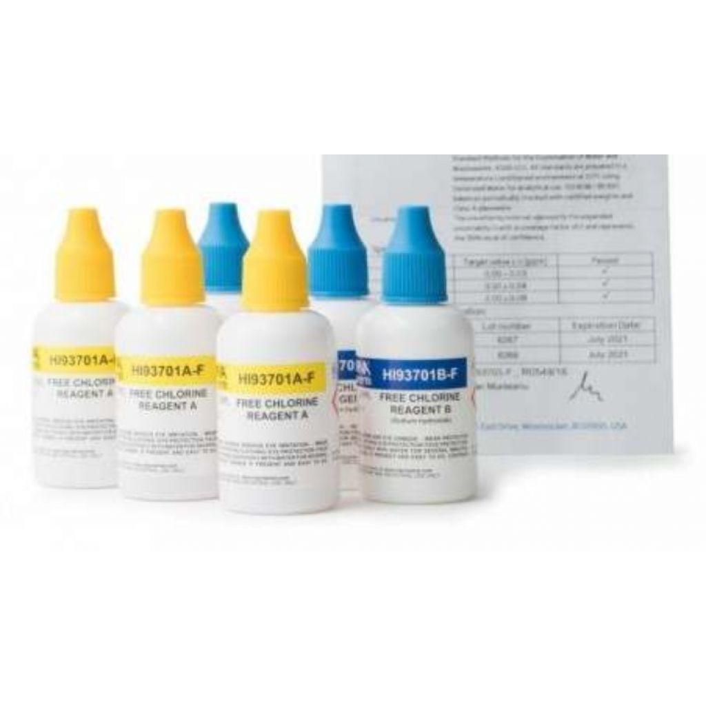 Reactivo líquido Cloro Libre 0,00 a 2,50 mg/ L (5,00 mg/ L) 300 test
