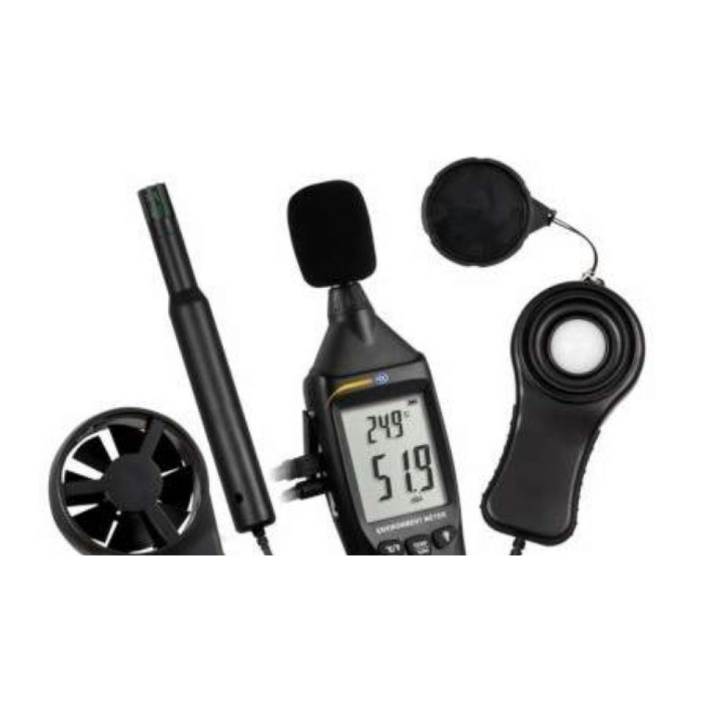 Medidor PCE: sonido luz humedad temperatura y velocidad del viento