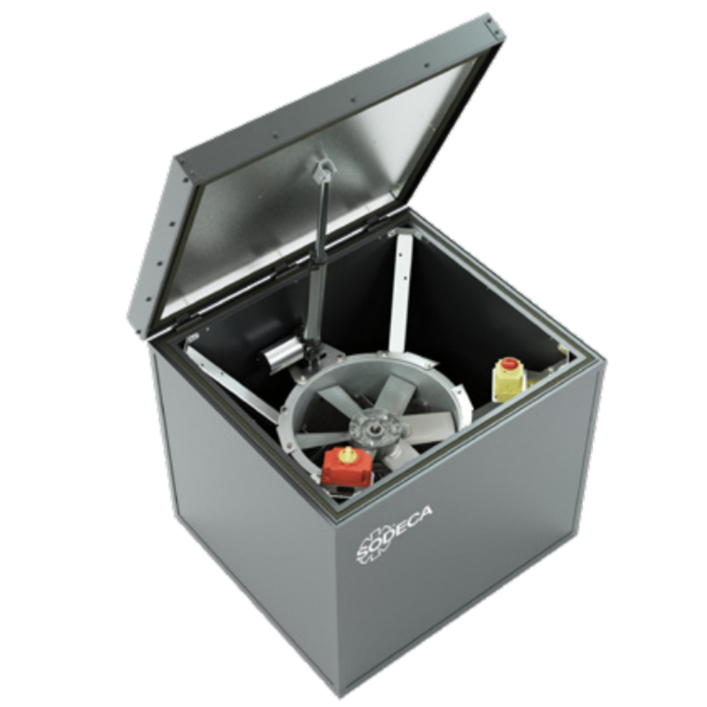 Sfiato fumo dinamico Sodeca HATCH/HP con involucro