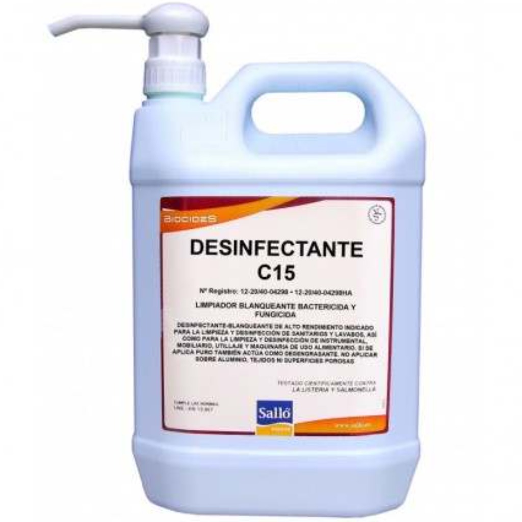 Desinfectante C-15 Limpiador de acción blanqueante y desengrasante