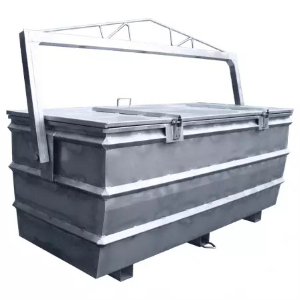 Contenedor de cadáveres Porinox 1500 L inoxidable - cabrestante
