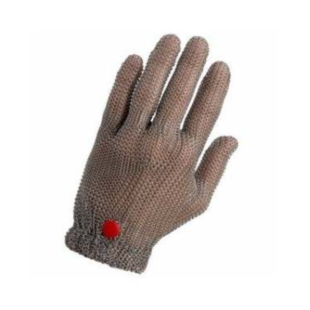 Gant court en maille INOX avec fermeture à ressort