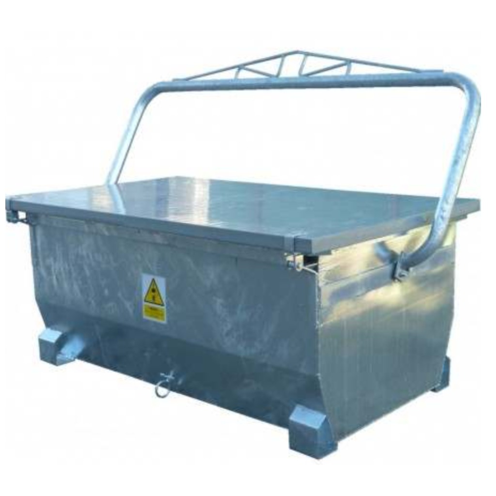 Contenitore per cassone da 1500 L con verricello