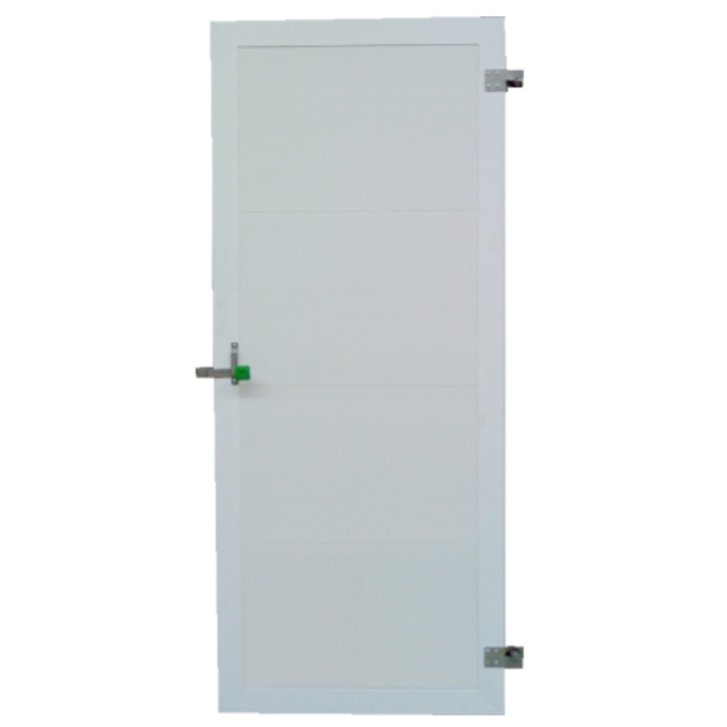Porta plana de PVC com moldura de alumínio, 100 x 200 cm