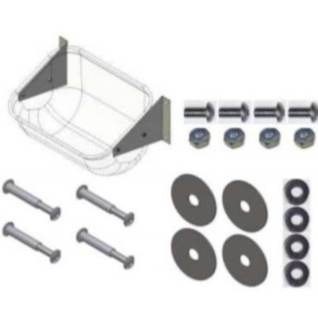 Kit staffa di montaggio per separazione in plastica per mangiatoia profonda per scrofe