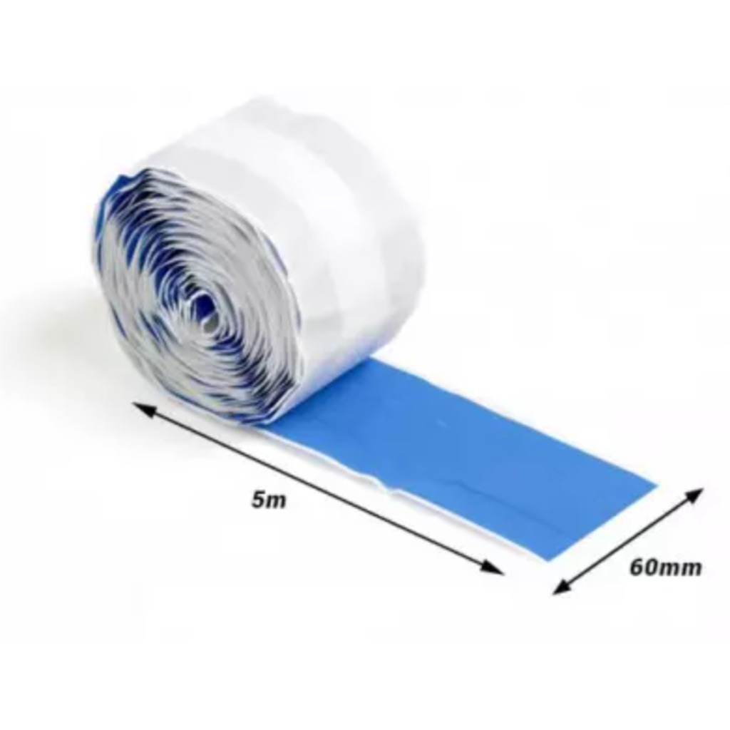 Rotolo di cerotti rilevabili blu 60 mm x 5 m
