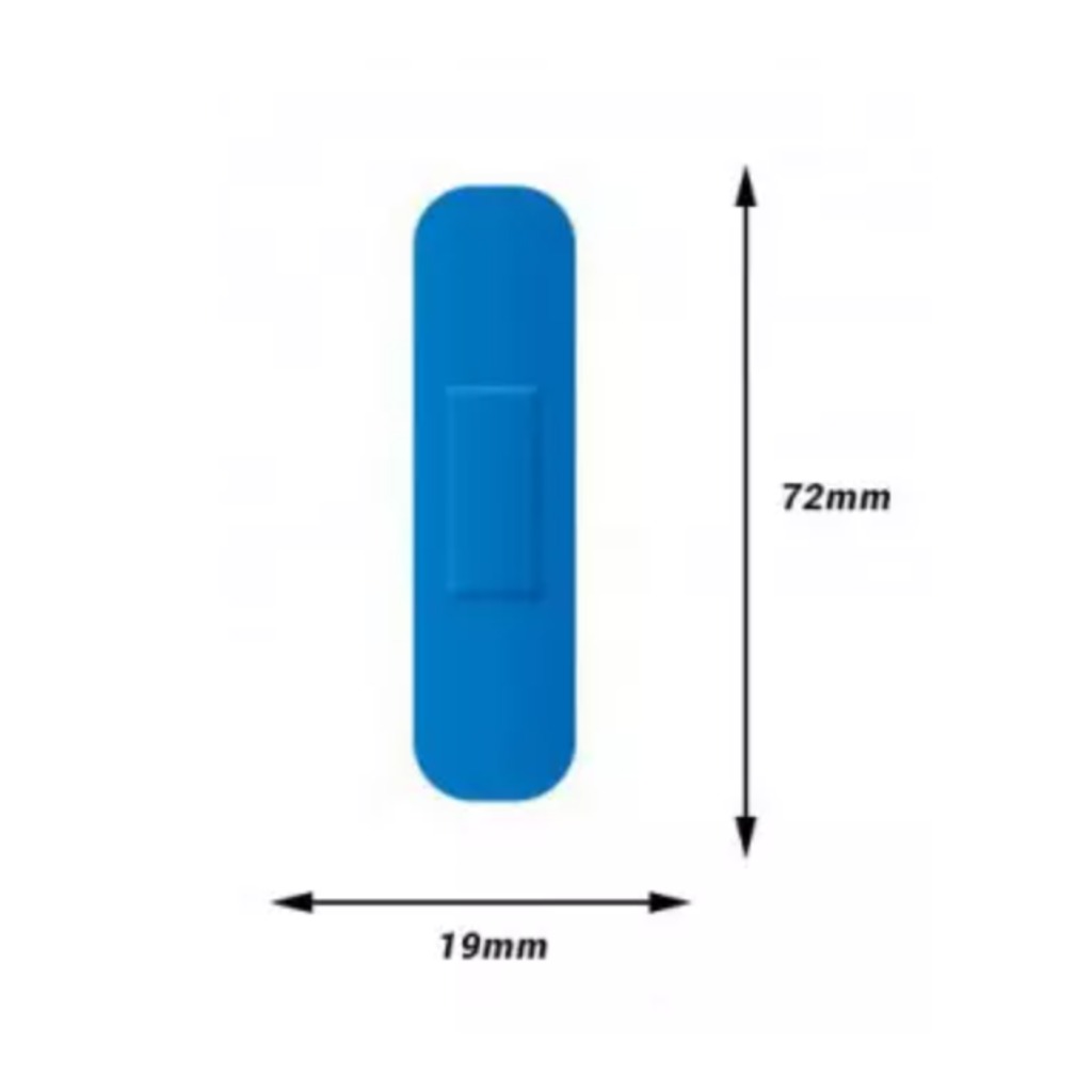 Plastry wykrywalne niebieskie opakowanie 100 szt. 72 x 19 mm