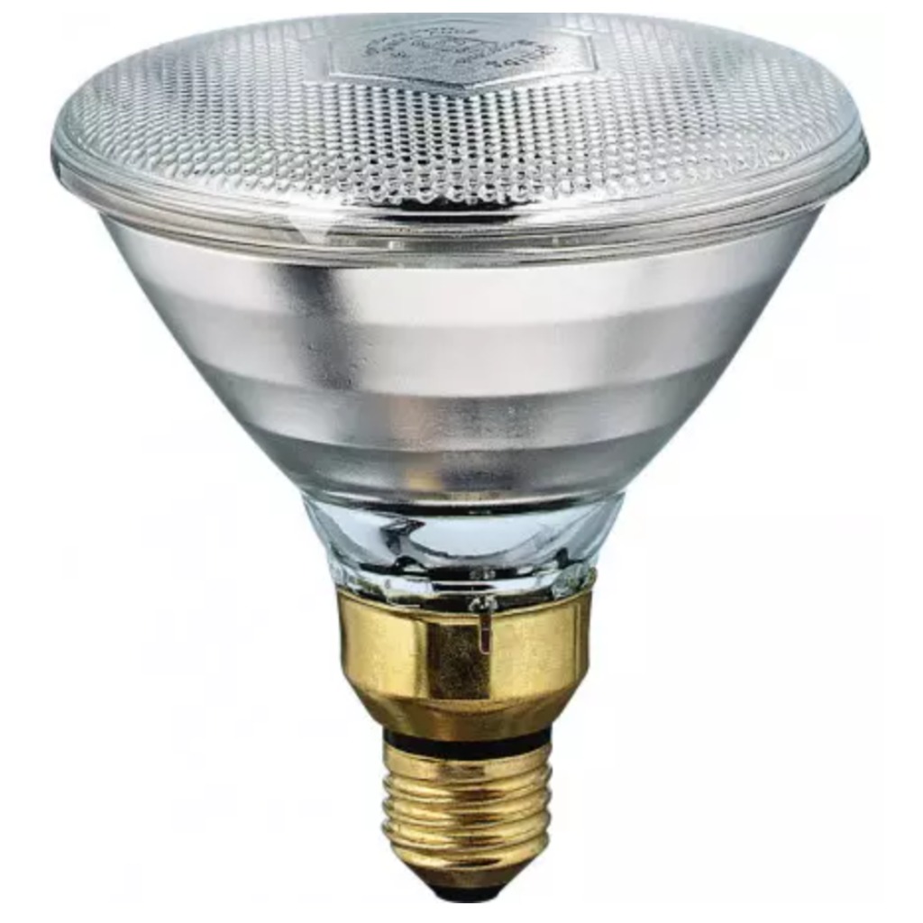 Lâmpada infravermelha PAR Philips branca-vermelha 175 watts 12 unidades