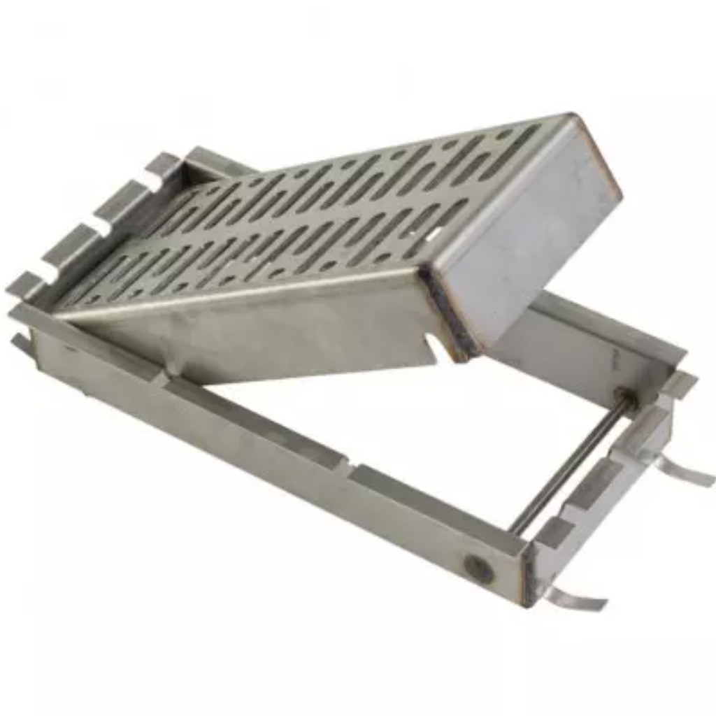 Registro de aço inoxidável ACO Funki 38,5x18,5cm para limpeza de currais de parto 