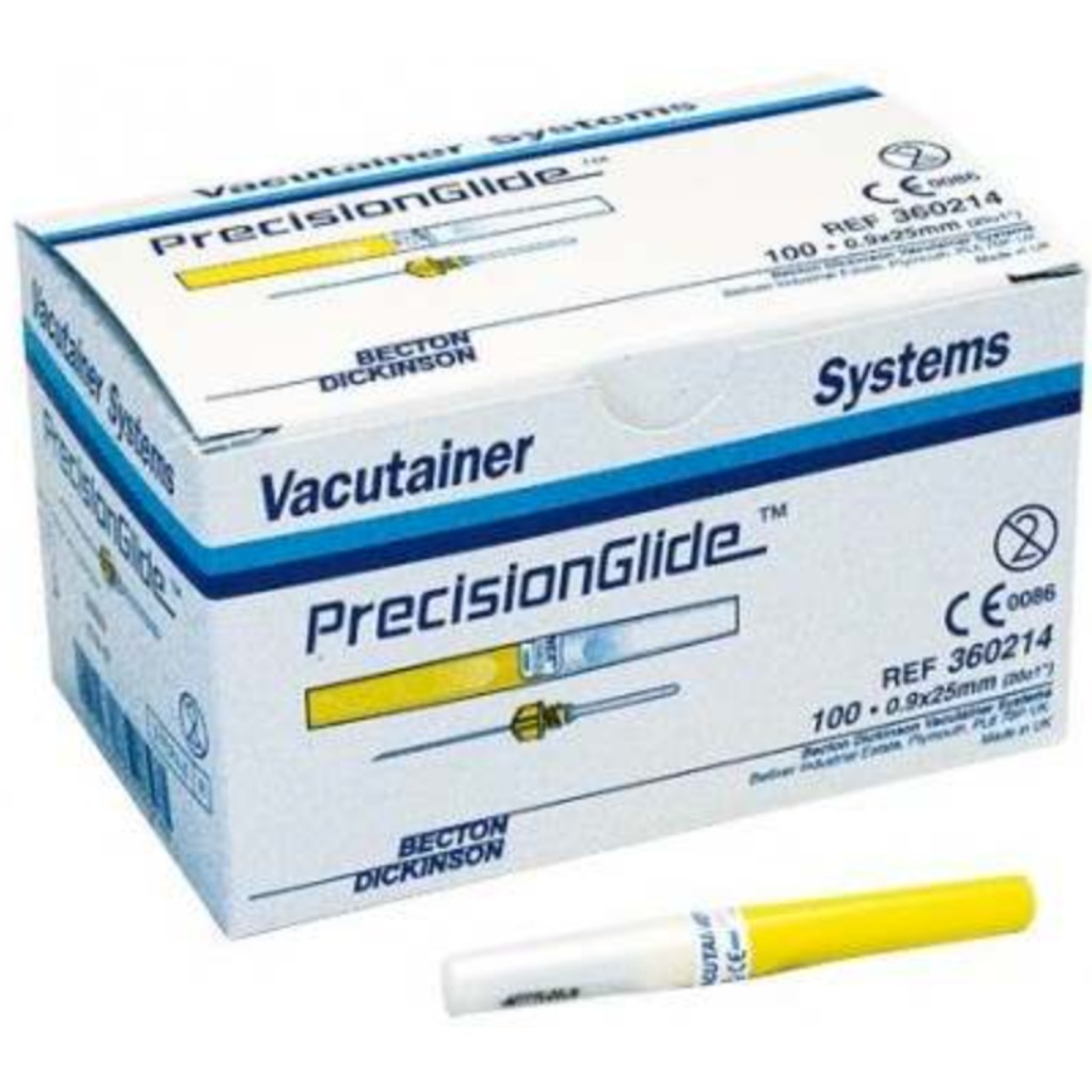 Agulhas Vacutainer PrecisionGlide 25 x 0,9 mm Extração Múltipla