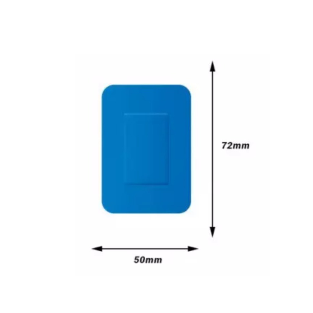 Pansements bleus détectables 50 pièces 72 x 50 mm