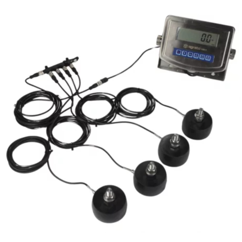 Agreto HD1 skaalstel: 4 x 1t weegvoete met skerm