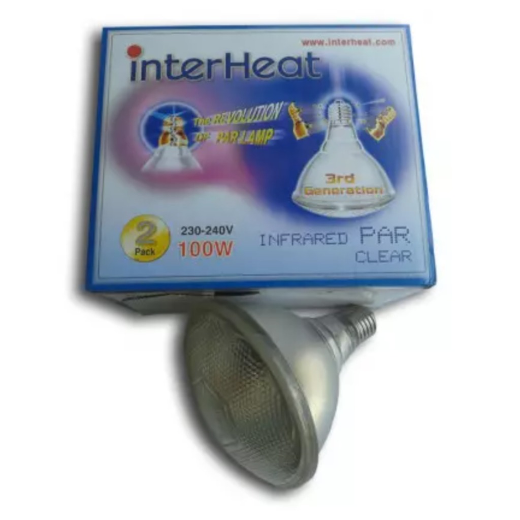 Lampadina PAR bianca Interheat da 100 W, 2 pezzi