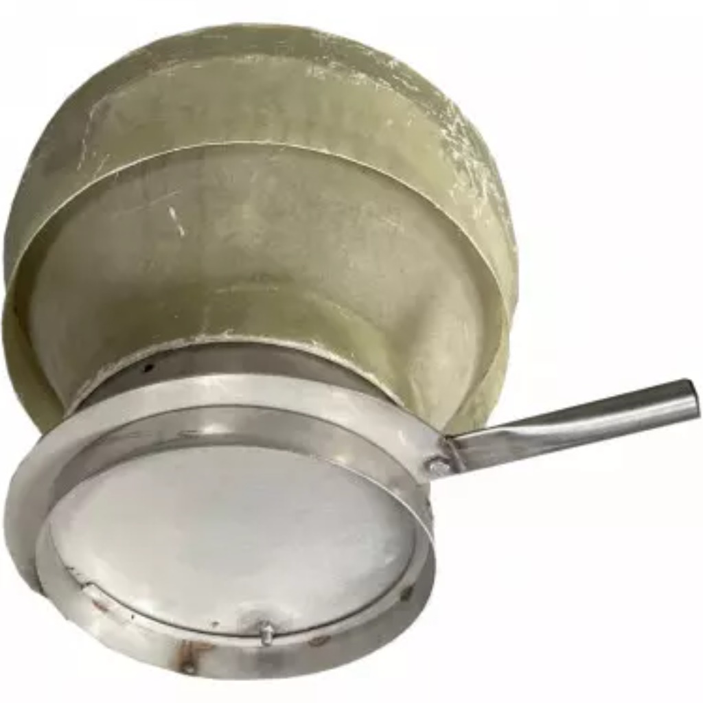 Fechamento manual em aço inoxidável para silo de poliéster verde de 2500 kg