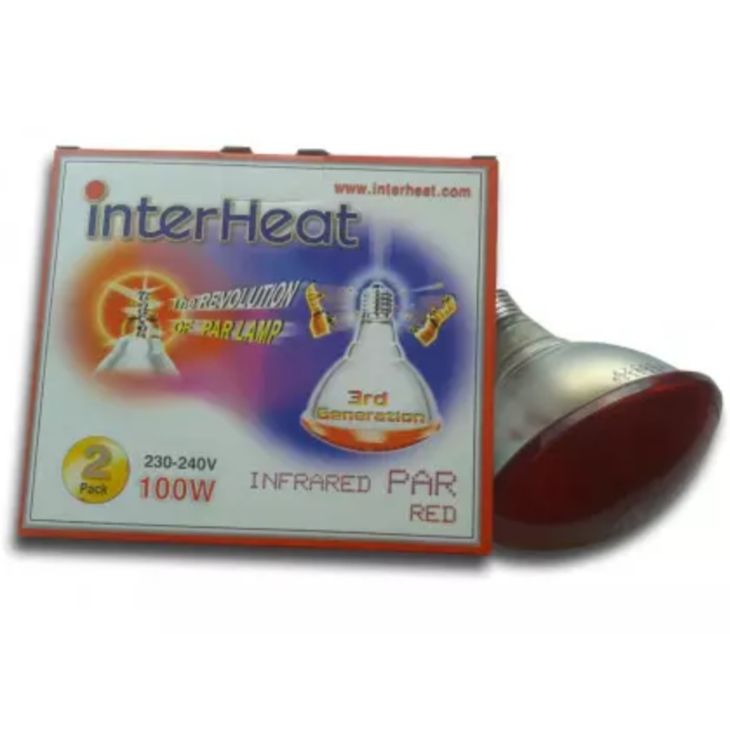 Lâmpada PAR vermelha de interaquecimento de 100 W, 2 peças