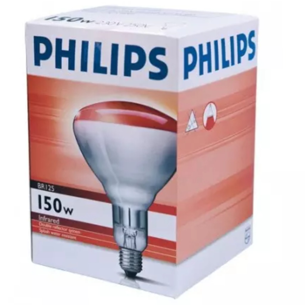Lâmpada de aquecimento Philips de 150 watts