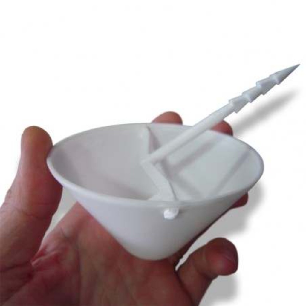 Przechylny zbieracz tłuszczu z szynki ze szkłem i szpikulcem