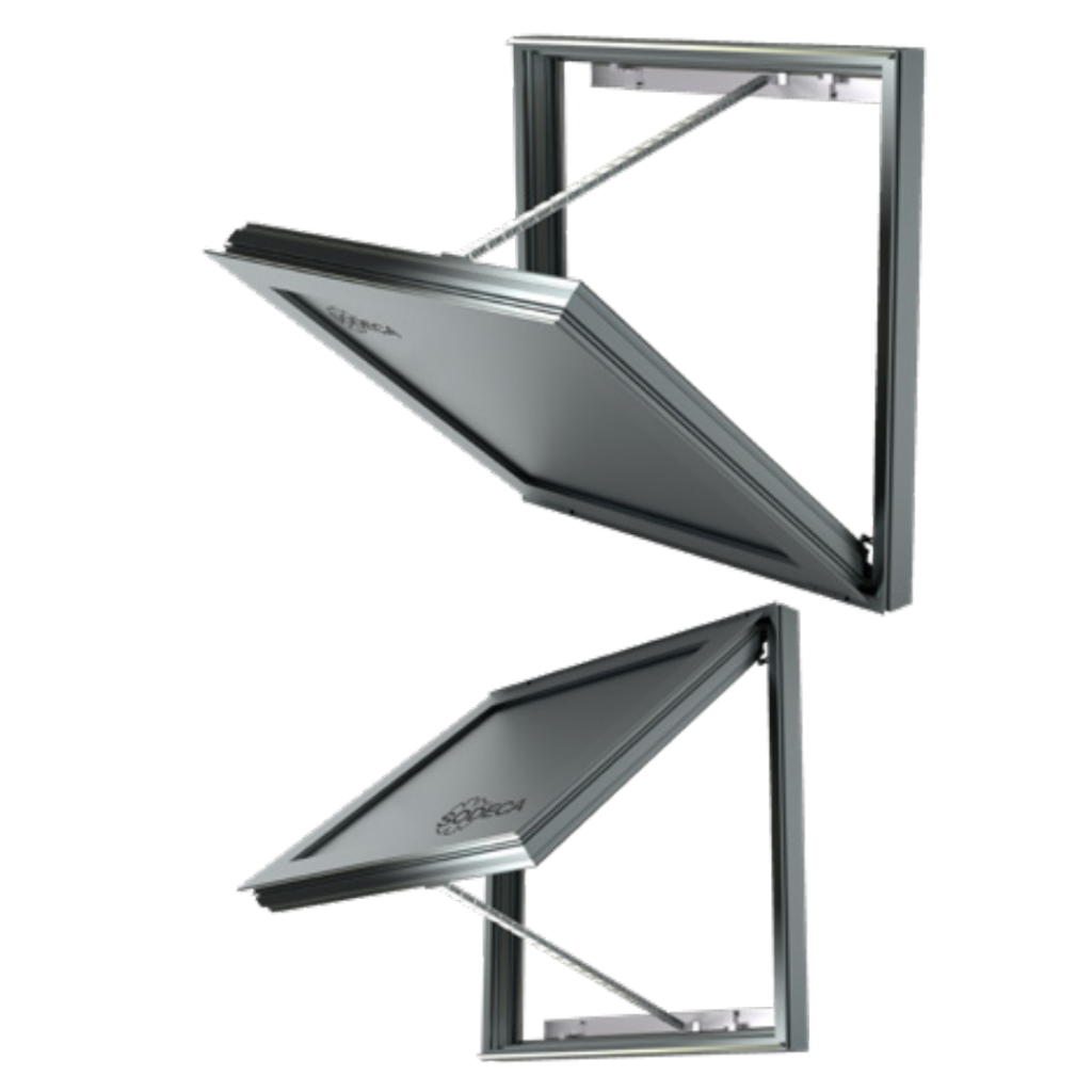 Sodeca WALL/FLAP Compuerta de aluminio con apertura motorizada