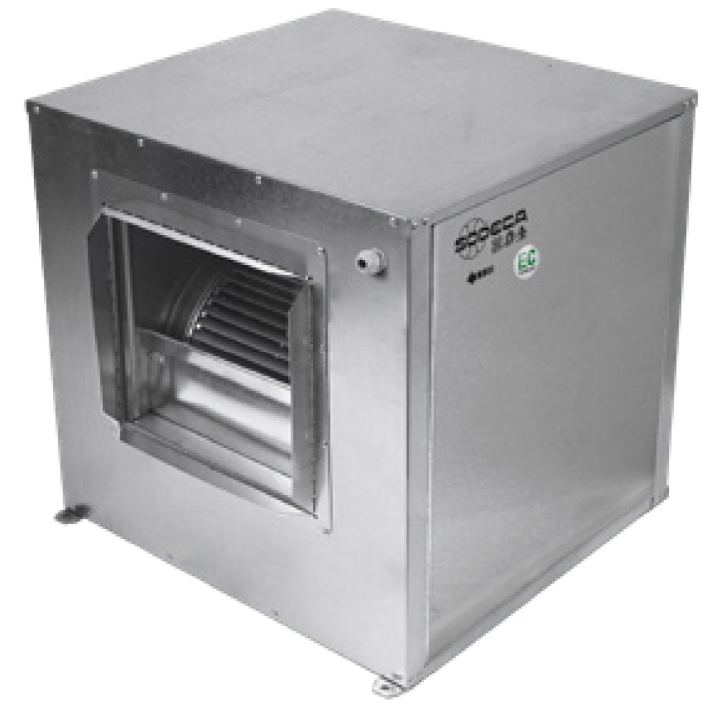 Sodeca CJBD/EC ventilador con electrónica integrada y chapa de acero resistente a la corrosión