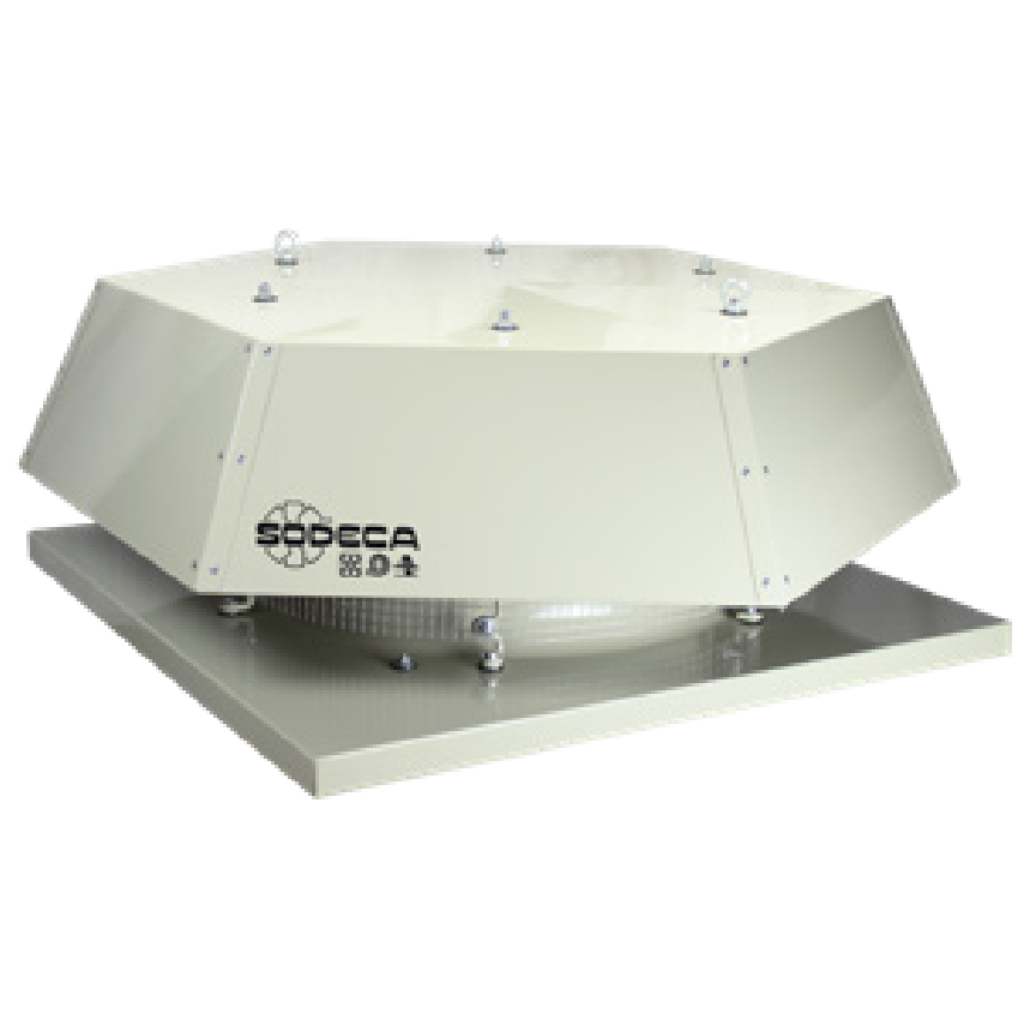 Sodeca HT/EC Extractor helicoidal de tejado con base plana
