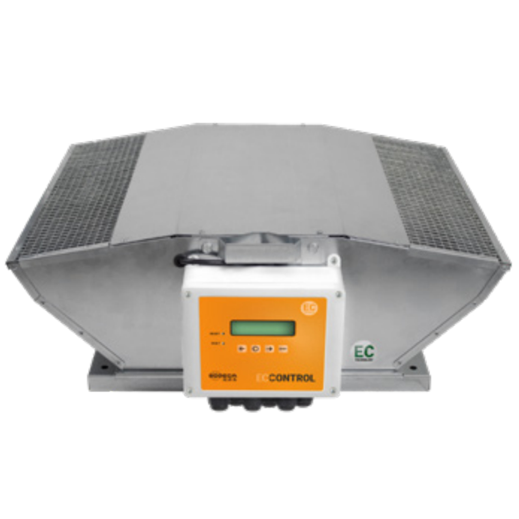Sodeca CRF/EW/CPC Extractor centrífugo de tejado, de funcionamiento automático, bajo nivel sonoro