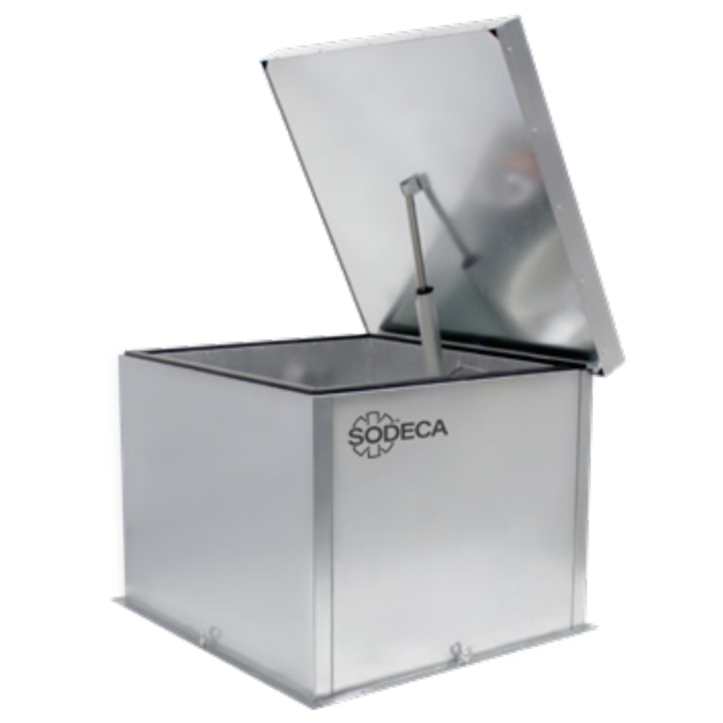 Sodeca THT/HATCH Exutorio dinámico con apertura motorizada equipados con extractor de tejado