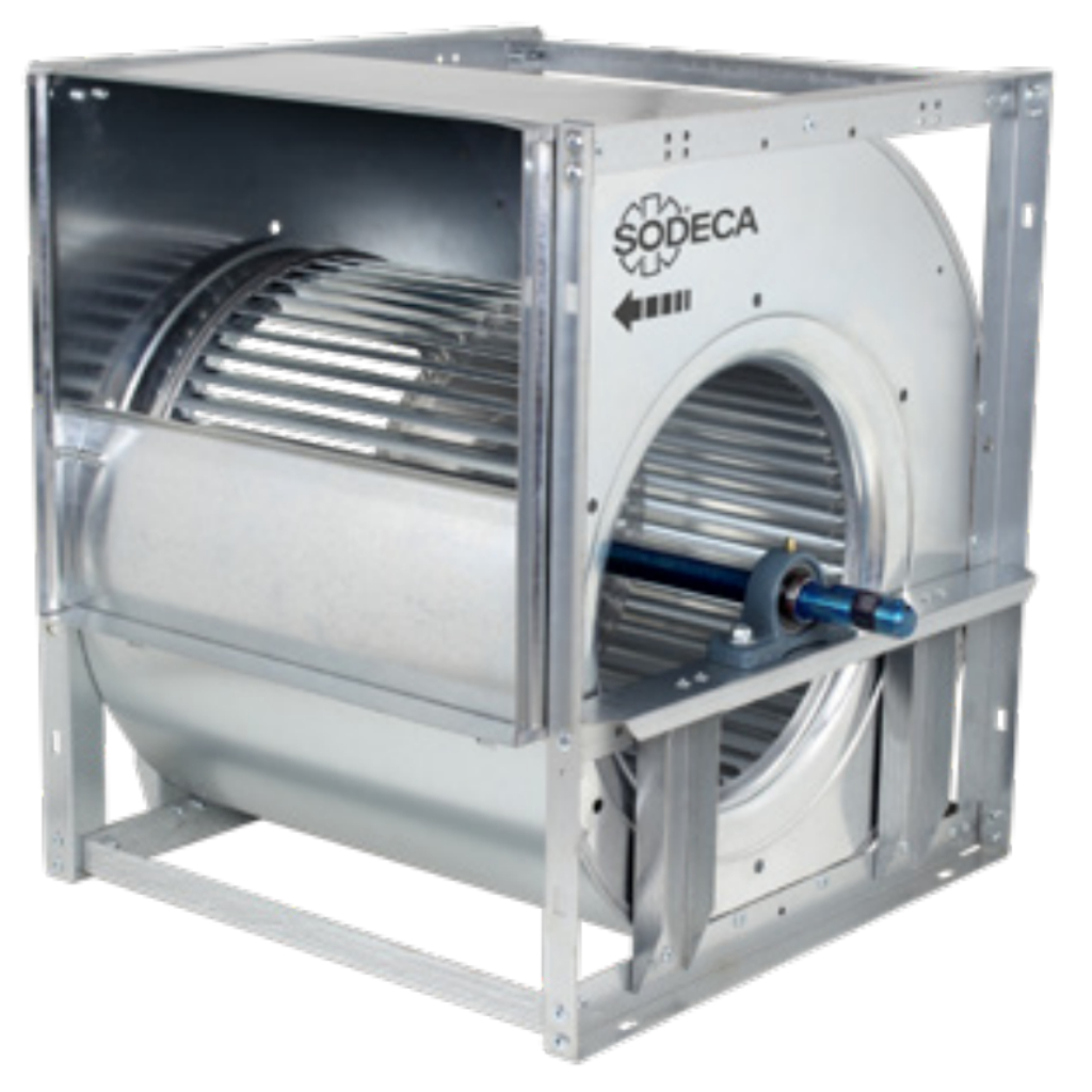 Sodeca CBXR Ventilador de doble aspiración a transmisión con rodamientos de puente rígido