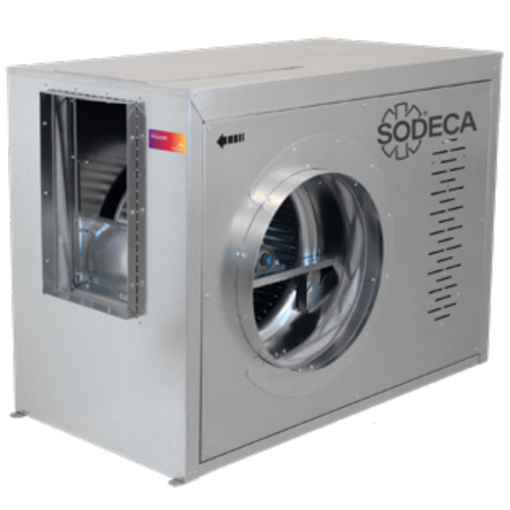 Sodeca CJSX Extractor de simple aspiración en chapa de acero Magnelis resistente corrosión ISO 12944