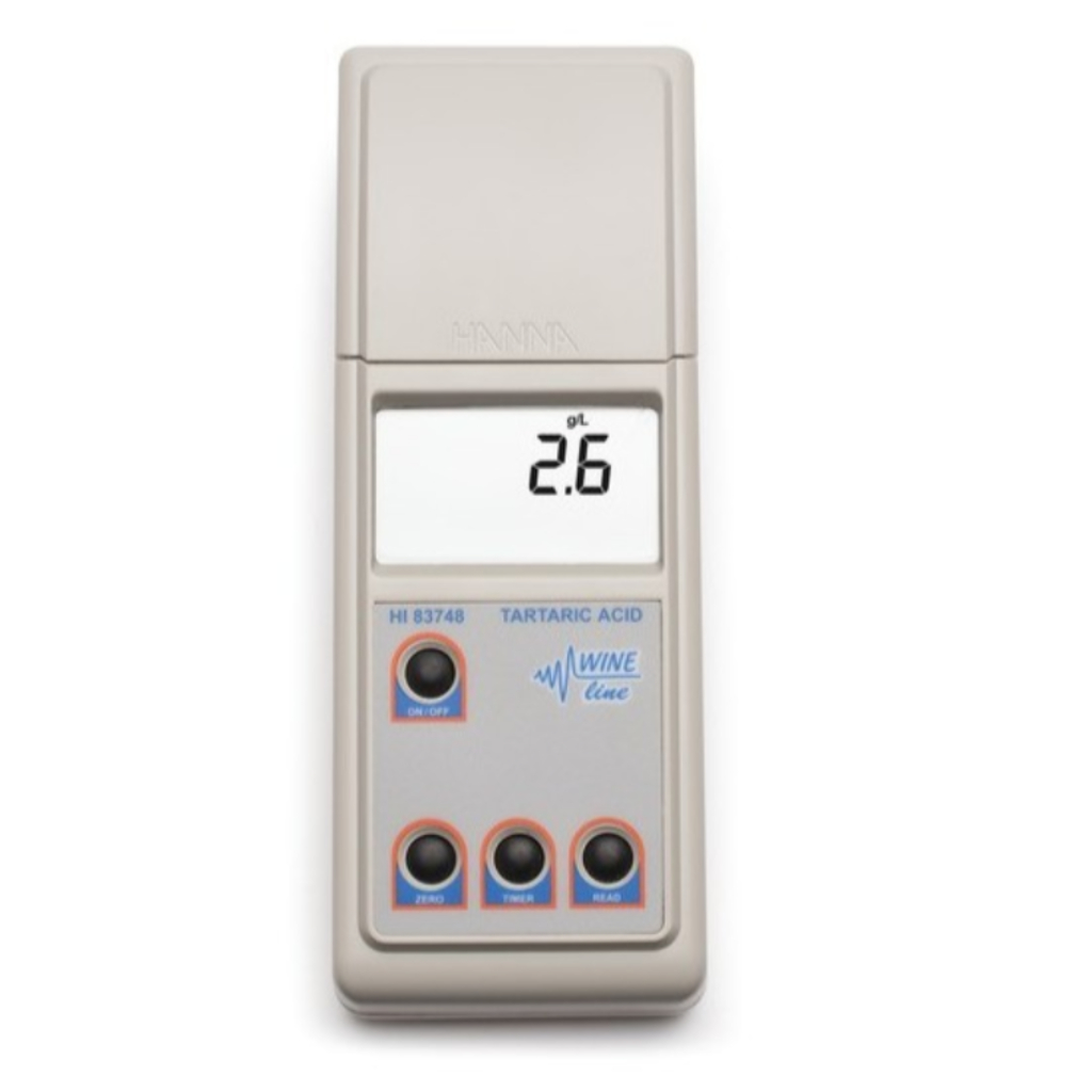 Hanna HI83748-02 Fotómetro portátil Ácido Tartárico para vinos (0,0 a 5,0 g/ L)
