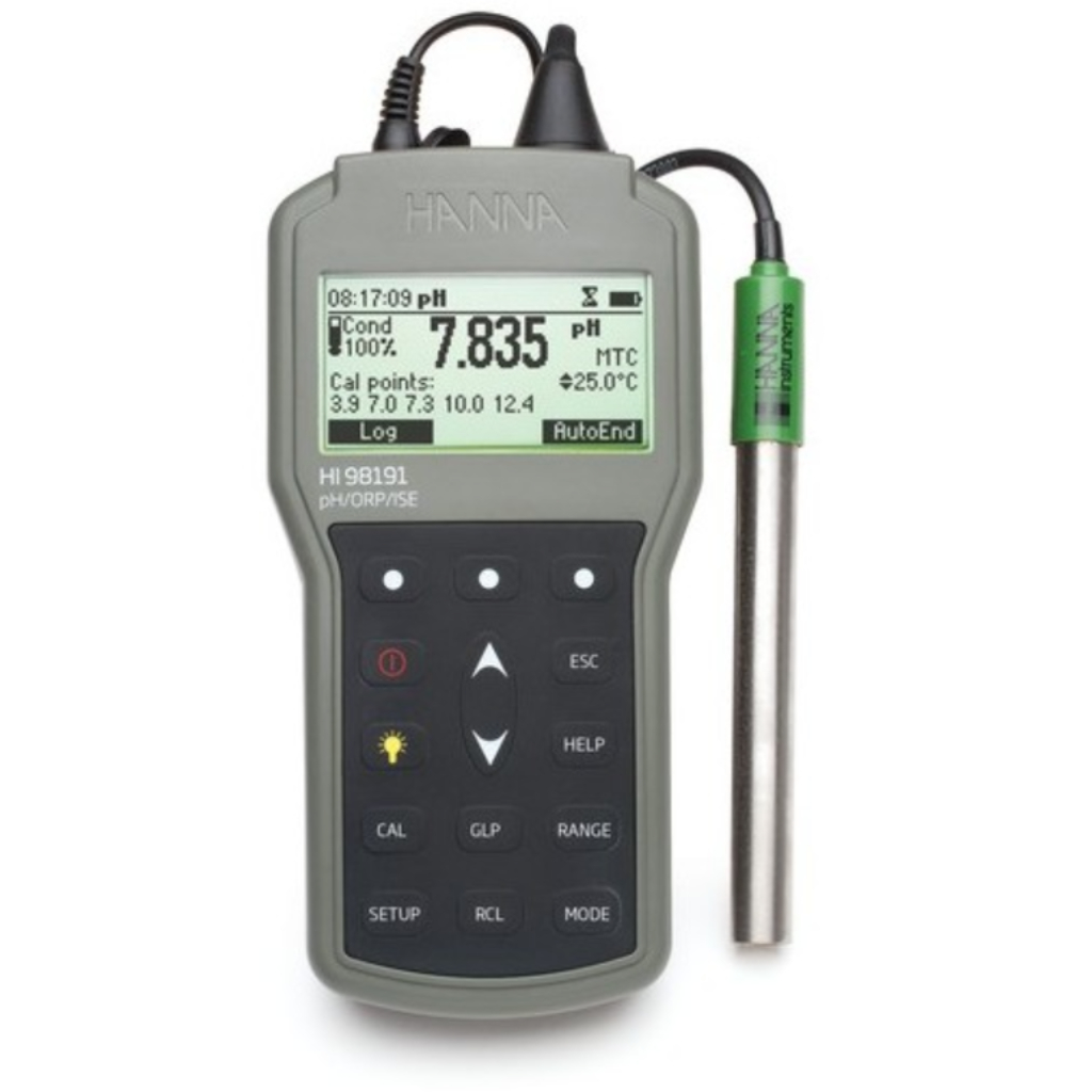 Hanna HI98191 pHmetro/ionómetro, para electrodos ISE o de pH con conector BNC