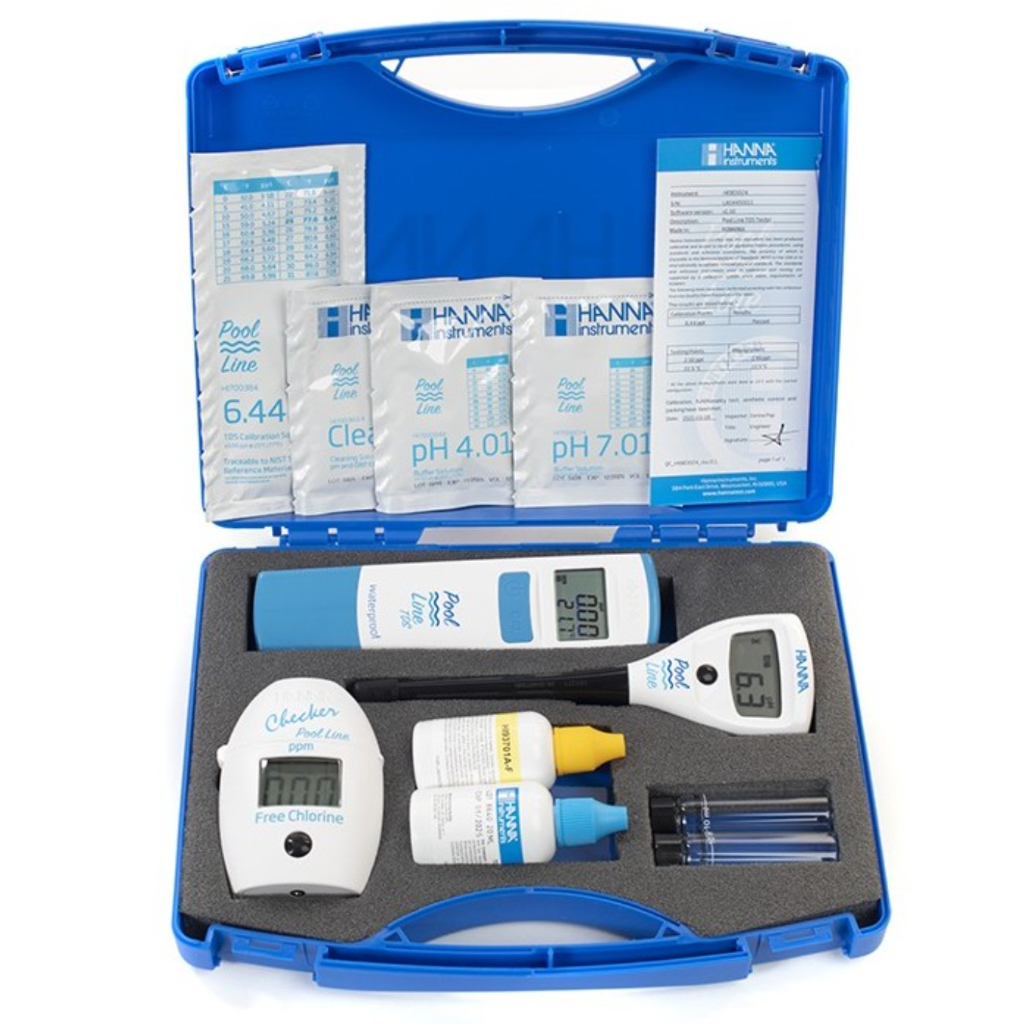 Hanna MALETELECSAL Maletín ELECTROLISIS SALINA con Cloro Libre, TDS (sal) y pH