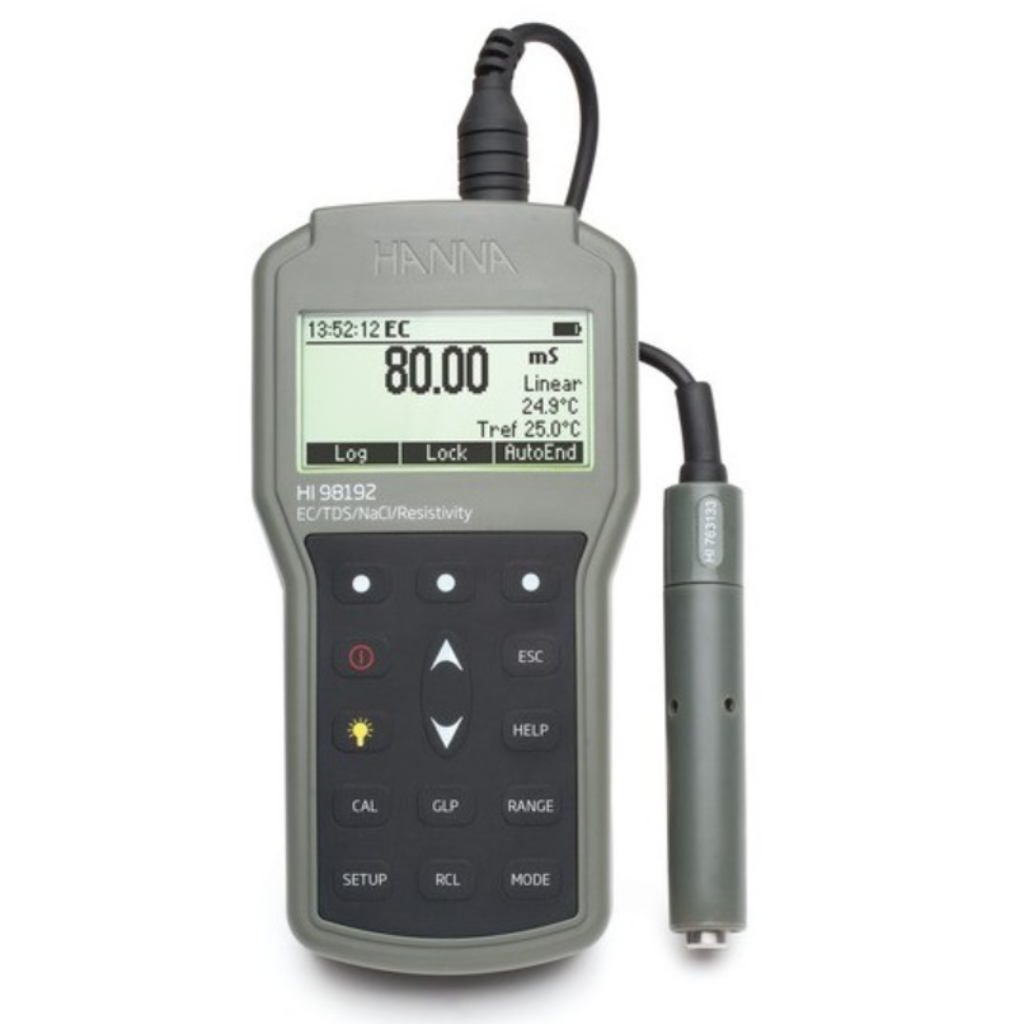 Hanna HI98192 Conductímetro impermeable con registro y salida USB, hasta 400 mS